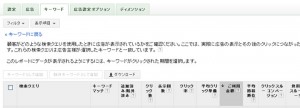 Google広告キーワード　検索クエリ画面