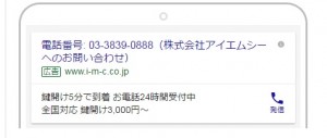 Google広告 電話専用広告